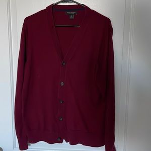 Cranberry Banana Republic silk/cashmere luxury blend cardigan sweater